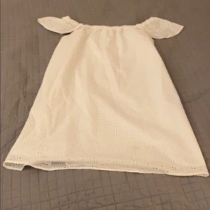 J.Crew off the shoulder eyelet dress